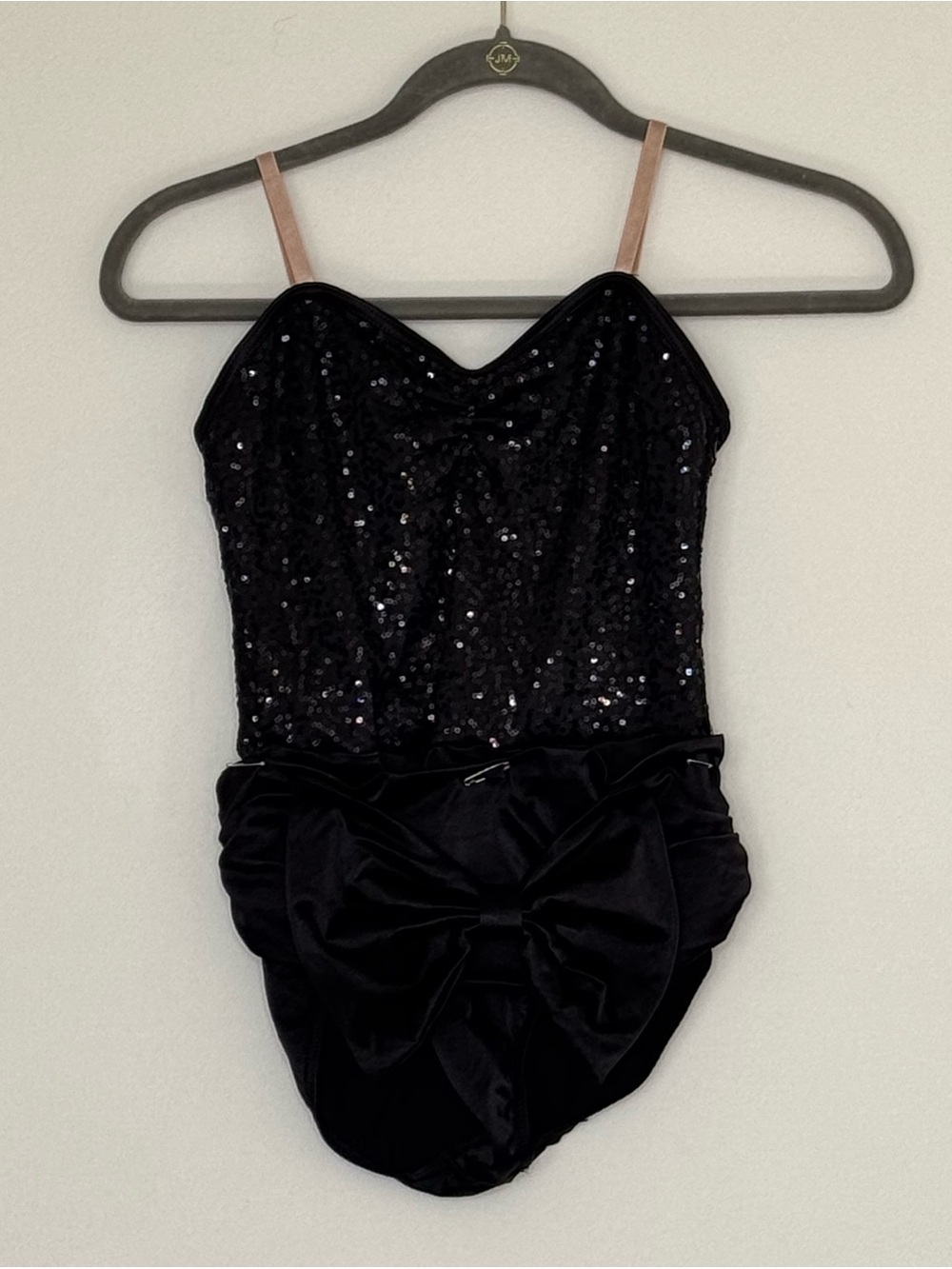 Weissman Black Dancewear Leotard with front bow